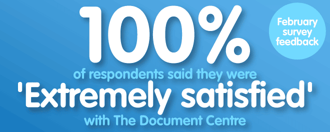 100 percent of customers said they were ‘extremely satisfied’ with our work