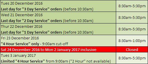 Christmas New Year Opening