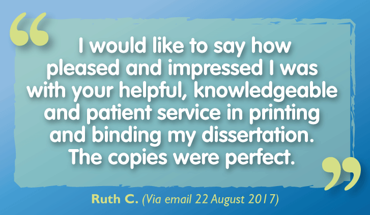 ‘Impressive’ Printing & Binding of a Dissertation