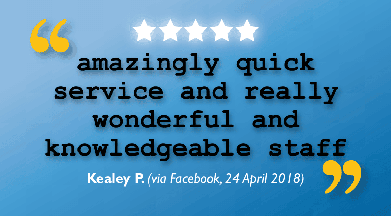 ‘Amazingly quick service and really wonderful and knowledgeable staff’